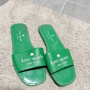 Kate Spade Vibrant Green Slides